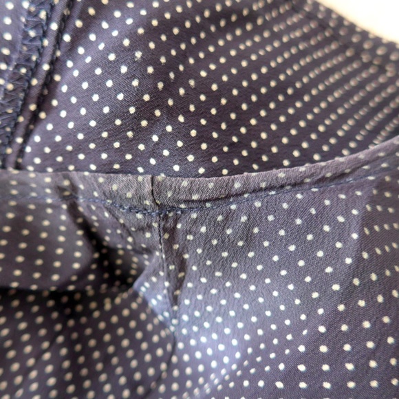 Vintage Yves Saint Laurent Women 2-4 Polka Dot Silk Shell - Picture 11 of 14